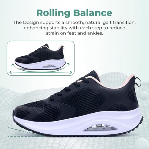 Image of Autper Plantar Fasciitis Shoes Women Walking Arch Support Tennis Casual Athletic Nurse Orthotic Sneakers for Foot Pain Relief