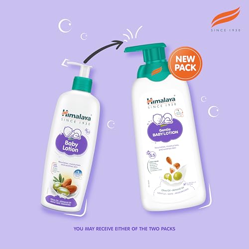 Image of Himalaya Gentle Baby Lotion with Almond Oil, Olive Oil & Giloy | pH 5.5 | No. 1 Doctor-Prescribed Brand | Nourishing Baby Moisturizer for All Skin Types | 400ml (Pack of 6)