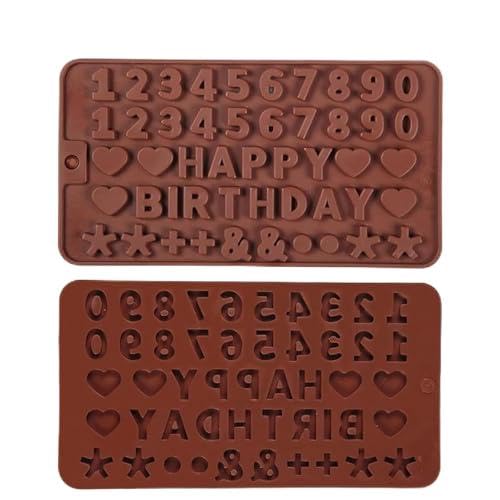 Small Thin Happy Birthday Numbers Heart Plus Star and Dot Signs 49 Cavity Ice Cube Mold Silicone Tray Easy Pop Out for Jelly Chocolate Cakes Ice Popsicle Lollies Maker Birthday