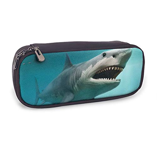 ペンケース 大容量 筆箱 さめ サメ Shark 海 シンプル 多機能 化粧ポーチ おしゃれ 高校生 可愛い 便利 プレゼント 会社 通勤 女 男 BOLACO