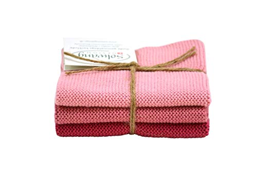 Solwang Cleaning Cloth Antique Pink Combination Knitted Cotton Wipes Stainless Steel, Mittel