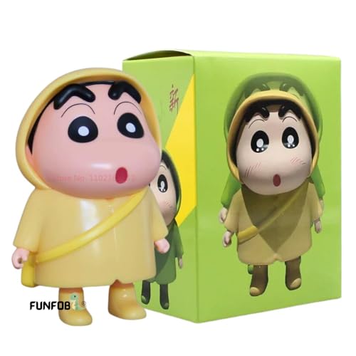 Image of FUNFOB Shinchan Action Figure | Shin chan Figurine Cartoon Figures Toys for Boys & Girls PVC Multicolour (Shinchan Rain Yellow)