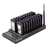 Restaurant Pagers and Beepers Wireless Calling System Pager Long Range Paging System with 20 Pagers and 1 Pcs 20-Channel Keypad Restaurant Pager System for Restaurants Church Shop Clinic Food Truck