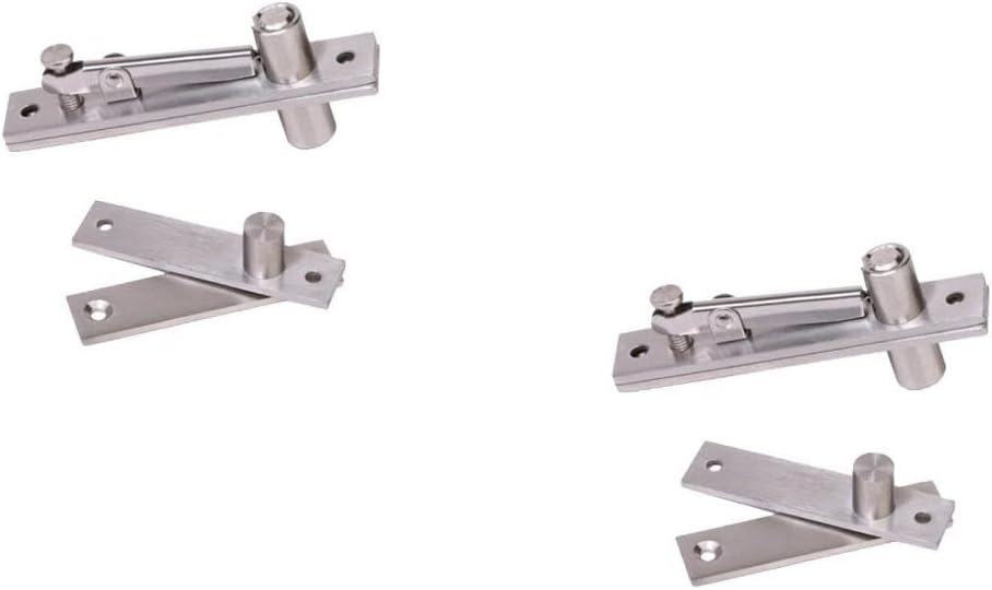STOBOK 2pcs Stainless Steel Hidden Hinges for Doors Heavy Duty Upper and Lower Metal Hinge Easy Installation and Strong Load-Bearing Capacity and Design