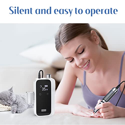 Karite Professional Nail Drill Machine For Acrylic Nails, 35000 Rpm Electric Nail File With 13 Bits, 30 Sanding Bands – Usb Rechargeable, Portable Electronic Nail Filer For Home Salon Manicure Tools #TOP7