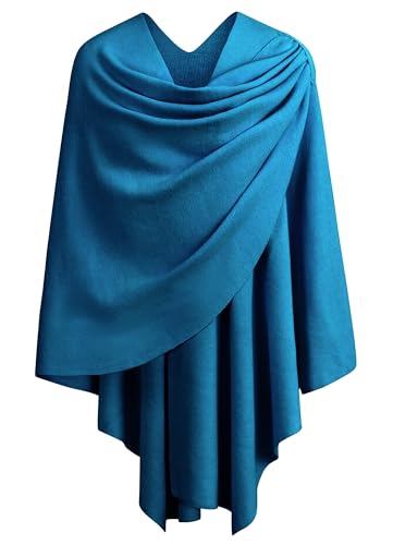 Image of PULI Womens Cross Front Poncho Shawl Wrap Elegant Wedding Formal Gift