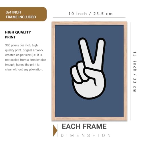 Image of kotart Aesthetic Motivational Wall Art Framed Daily Affirmation Poster Quotes feel good inspirational office Framed Poster for Living Room Bedroom Decor Set Of 3 (10 X 13 inch)