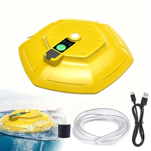 Hbddslb Floating Aerator Rechargeable Aerator for Bait Bucket IPX7 Waterproof with Type-C Charging Portable Ultra Quiet Bubbler for Live Minnows Fish Tank Outdoor Fishing