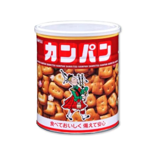 三立製菓 大容量 ホームサイズ カンパン 475g 保存缶 氷砂糖入り PSJBOX 缶入り(5年保存可能 非常食 乾パン 防災用品 保存缶 長期保存 備蓄 防災食)