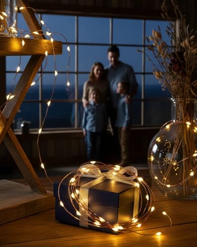 LightSeek Valentine Fairy Lights Battery Operated, 20 LED Warm White Christmas String Lights with Timer, 7FT Twinkle Lights for Wedding, Party, Home Decor, DIY, Gift Light, Waterproof, 2 Pack — view 6