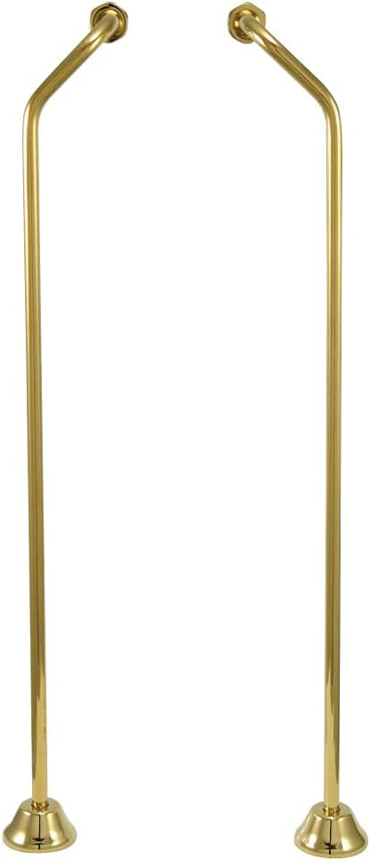 Kingston Brass CC472 Vintage Double Offset Bath Supply, 25-Inch, Polished Brass