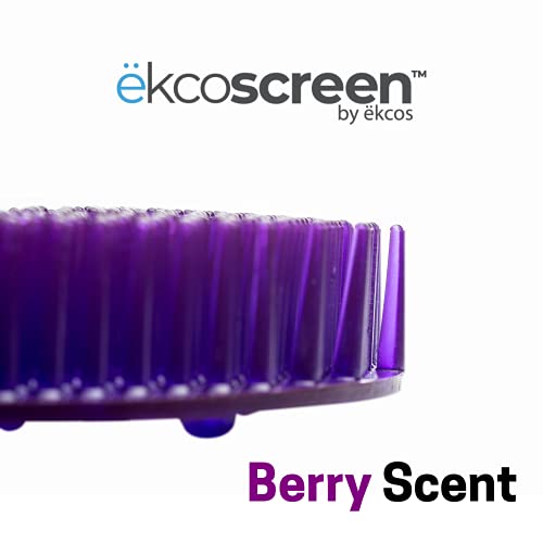 Image of Diversey Ekcos EKS-1P-12 ekcoscreen 60 Day Premium Anti-Splash Urinal Screen, Deodorizer for Cleaner Restrooms, Berry Scent, Purple, 12-Screens