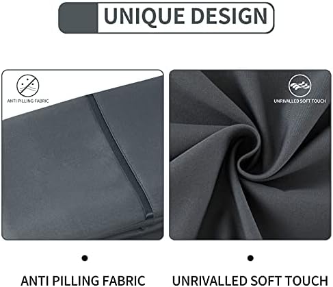 JOYDREAM Pillowcases 2 pack with Envelope Closure Standard Pillow Covers 20 x 30 inches Soft Brushed Microfiber Fabric Shrinkage and Fade Resistant, Grey