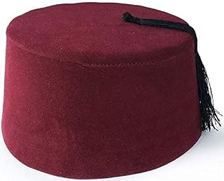 BAYKUL Dr. Who Turkish Shriner Fez Hat Felt, Arabian Moroccan Aladdin Abu Costume Tassel