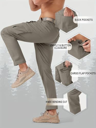 Image of TOPLOT Men's Casual Cargo Pant | Multi-Pocket Utility Design | Comfortable Fit Wear | Durable Construction | Functional Style Look | Easy Movement | Perfect for Casual, Outdoor & Travel (5227)