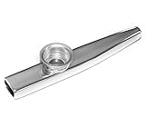 FLARE Aluminium Alloy Metal Kazoos Mouth Kazoos Lightweight Portable for Kids Beginners Music Lovers Gift - Woodwind Flute Musical Instrument - Silver