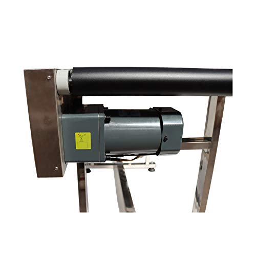Intbuying 82.6X15.7Inch Industrial Drive Conveyor Belts Black Pvc Conveyor Belt Adjustable Speed Stainless Steel 110V #TOP5
