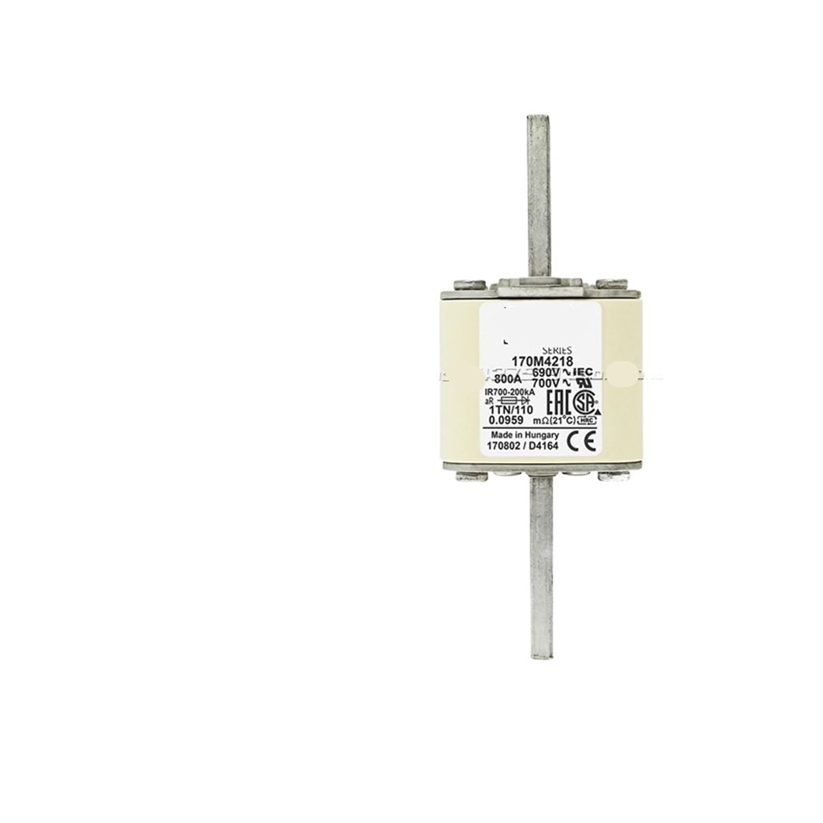 Fusible 170M4218 pour protection industrielle haute tension Bussmann