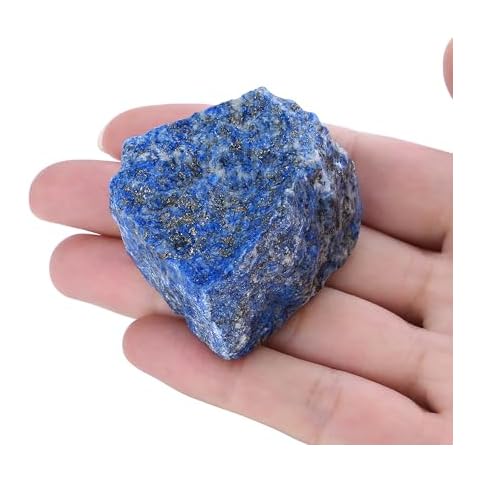 XIANNVXI Lapis Lazuli 1.8-2.2" Large Raw Crystals and Healing Stones Natural Rough Crystal Rocks for Decor Gifts Tumbling Cabbing Polishing Fountain Rocks 1PCS Cover