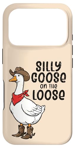 Goose Silly On The Loose Cowboy �ʔ������� �����Y ���f�B�[�X �L�b�Y �X�}�z�P�[�X iPhone 17 Pro �p