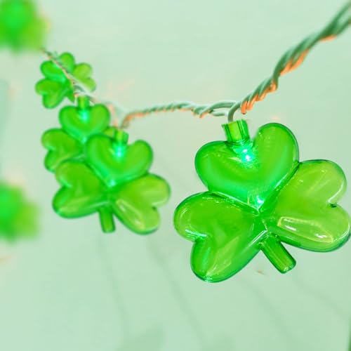 LED Shamrock String Lights Outdoor, 8.5Ft St...