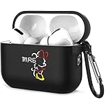 ケース おしゃれ かわいい キャラクター MRS. ミッキー パターン 人気 オシャレ 御洒落 カップル エアーポッズ プロ 第三世代 カバー TPU つや消し 落下防止 キズ防止 耐衝撃 全面保護 エアポッツ カバー カラビナ付き 紛失防止 AirPods Pro3 用