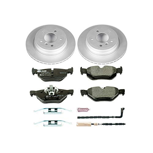 Image of Power Stop ESK3002 Rear Euro-Stop Brake Kit BMW and 1 Rear Sensor Wire For BMW 328i 2007-2010, BMW 328i xDrive 2009-2010, BMW 328xi 2007-2008 [Model Specific]