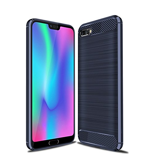 Cruzerlite Funda para Huawei Honor 10, Carbon Fiber Shock Absorption Slim Cover Funda Huawei Honor 10 (Blue)