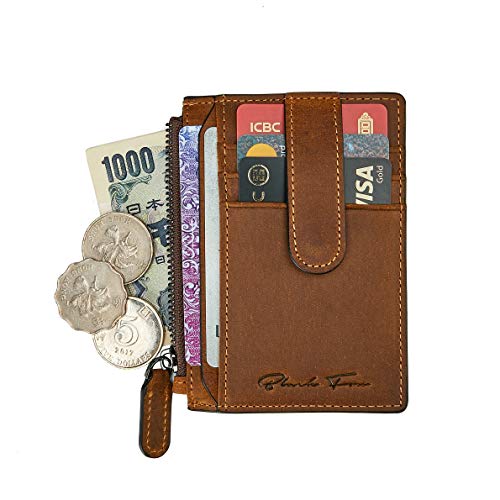 Slim Wallet for Men Women Thin Minimalist Front Pocket RFID Blocking Leather Credit Card Holder Wallet