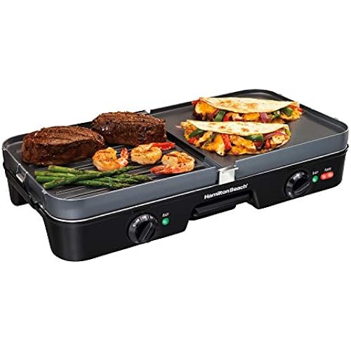 Hamilton Beach 3-in-1 Electric Indoor Grill + Electric Griddle