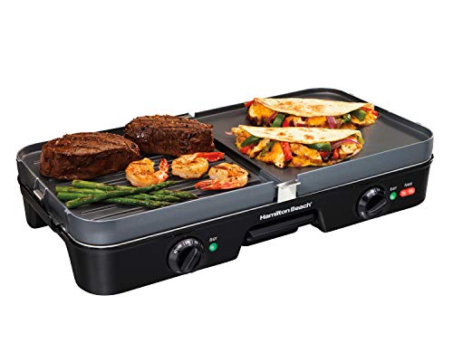 Hamilton Beach 3-in-1 Electric Indoor Grill + Electric Griddle