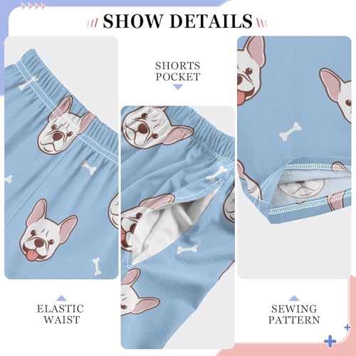 ZZKKO French Bulldog Puppy Boys Pants for Kids Jogger Pants with Pockets S-XL4