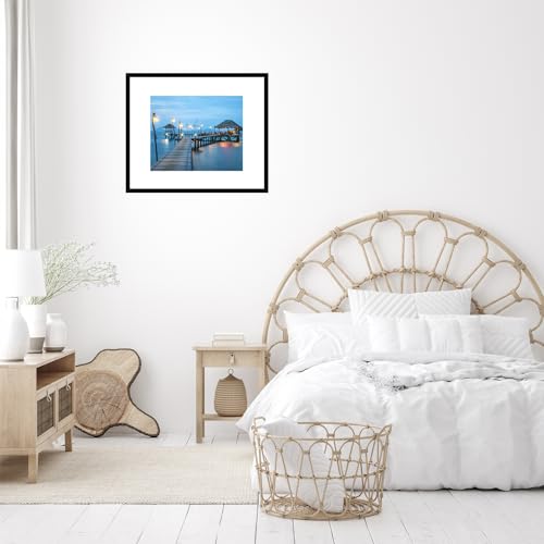 Image of JCJMY 16x20 Picture Frame with 11x14 Mat, Display Photo 11x14 with Mat or 16 x 20 Without Mat, Wall Hanging Large 16 by 20 Poster Frame with Plexiglass, Black