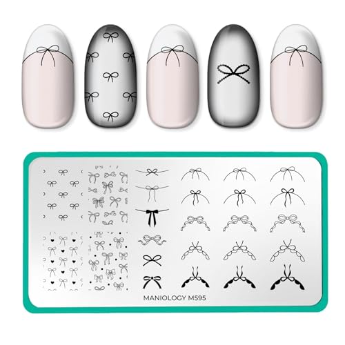 Maniology Dainty Details Nail Stamping Plate | Cute Ribbons Manicure Design