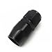 Upgr8 Universal Aluminum Oil / Fuel / Water / Fluid / Air Line Hose End Fitting (-8AN Swivel, 360 Degree Black)