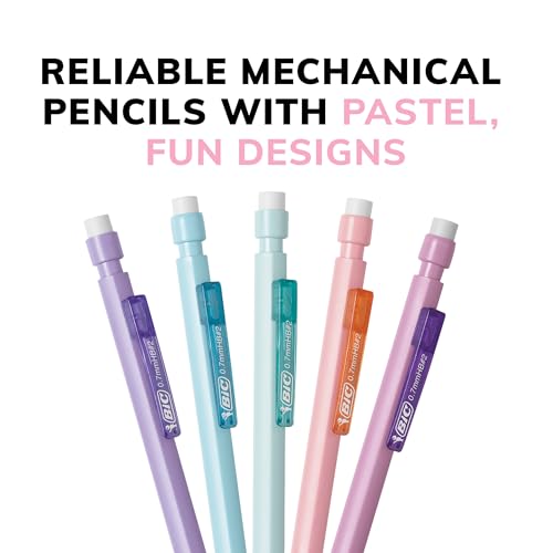 BIC Xtra-Smooth Pastel Mechanical Pencils with Erasers, Medium Point (0.7mm), 40-Count Pack - Image 2