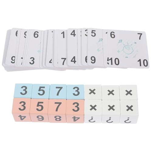 Yardwe Educativo Montessori de Matemáticas para Juguete de Madera con Bloques y Tarjetas para Aprender y Resta de Mesa Didáctico Infantil