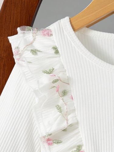 Image of Tagas Girls' Dress|Elegant Beige Baby Girl Dress with Lace Ruffles & Floral Embroidery - Long Sleeve Princess Birthday Party Dress | Comfortable & Stylish Kids Wear| PartFrock for Kids |