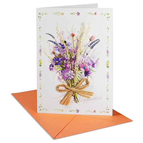 Handmade Real Flower Greeting Cards For All Occasions With Envelo...