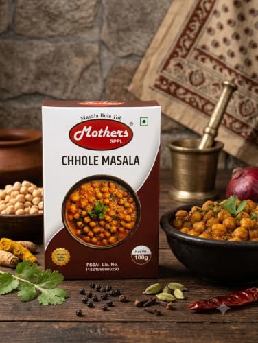 Image of MOTHERS SPPL Chole Masala 100g pack of 3 Authentic Punjabi Chole Spice Blend | Premium Indian Masala for Chickpea Curry Rich Aroma & Traditional Flavor Perfect for Chole, Chana Masala & Curries