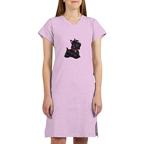 CafePress Scottish Terrier #2 Women's Nightshirt, Soft Long Pajama Shirt, Cotton PJs/Pyjamas Pink