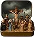 Quarcthyra Mini Ostern Jesus Klassische Szenen in Einer Dose: Miniatur Kreuzigung & Auferstehung Szenen, Pocket-Resin Krippenfiguren für religiöse Tischdekoration im Büro oder Zuhause (a)