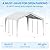 Carport 12x20 Heavy Duty Portable Garage,Galvanized Frame Carport Canopy,Portable Garages and Shelters with 8 Leg&4 Wind Rope,Car Tent Garage with All-Season Tarp for Boat Truck,Without Sidewall