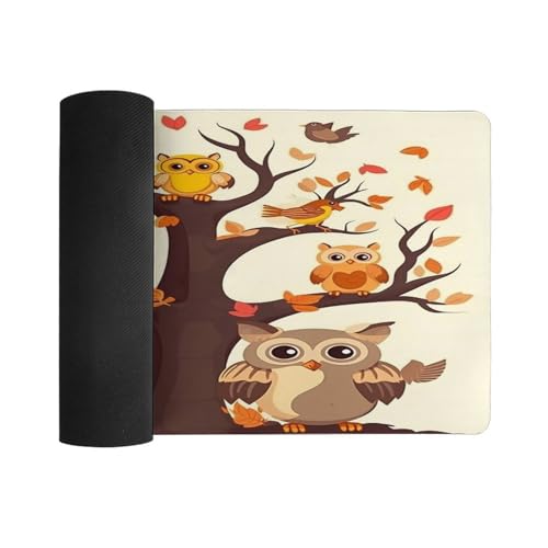Cartoon Family Owls Mouse Pad grande impermeable miniatura 3