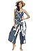 BUENOS NINOS Women's V Neck Floral Maxi Dress Boho Printed Adjustable Spaghetti Strap Ethnic Beach Long Dress with Pockets (M, Tie dye Jumpsuit)