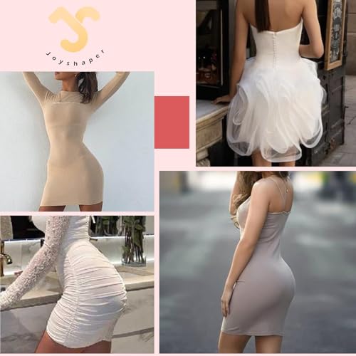 Image of JOYSHAPER Shapewear Dress Slip for Under Dresses Half Slip Tummy Control Slimming Silky Slip Body Shaper