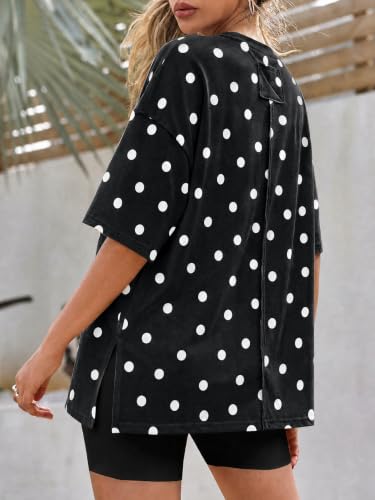 Image of Tankaneo Womens Oversized T-Shirts Summer Casual Short Sleeve Loose Fit Top