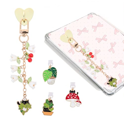 Image of Halloween Dust Plug Charm Chains for Kindle - Gothic Type C Dustplug & Chain Bracelet Strap Decorating Accessories