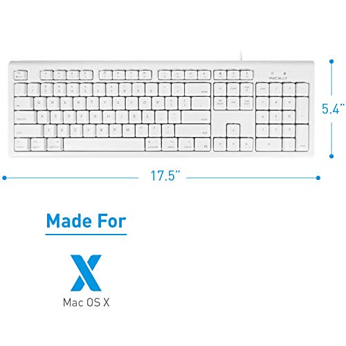 Macally Classic Mac Keyboard and a 1080P Webcam with Tripod & Built-in Microphone,