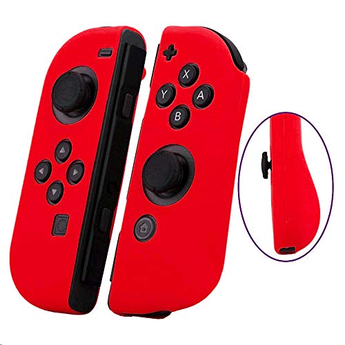 RDFJ Nintendo Switchに対応 Joy-Con用 シリコンケース (L)/(R) カバー ニンテンドースイッチ コントローラ用 保護ケース キズ防止 滑り止め (レッド)